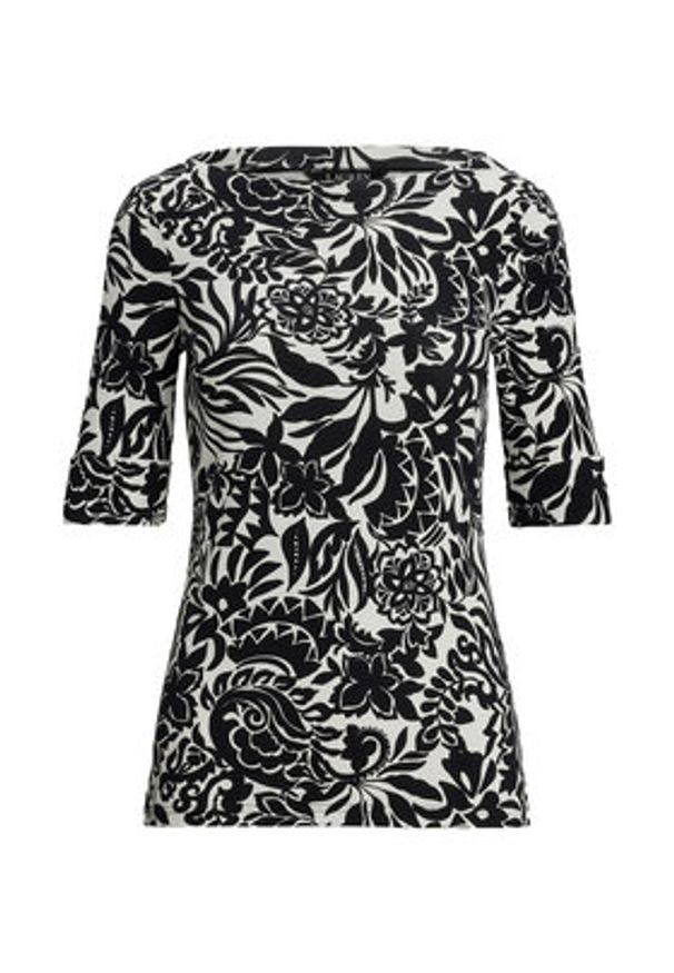 Lauren Ralph Lauren - LAUREN RALPH LAUREN Bluzka 200963940001 Czarny Slim Fit. Kolor: czarny. Materiał: bawełna