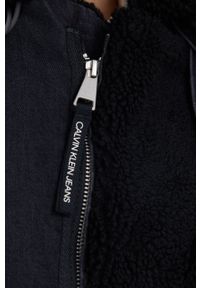 Calvin Klein Jeans Kurtka jeansowa J20J217096.4890 damska kolor czarny przejściowa. Okazja: na co dzień. Kolor: czarny. Materiał: tkanina. Wzór: gładki. Styl: casual #6