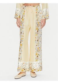 Munthe Spodnie materiałowe Febert 251140025118 Beżowy Relaxed Fit. Kolor: beżowy. Materiał: jedwab #1