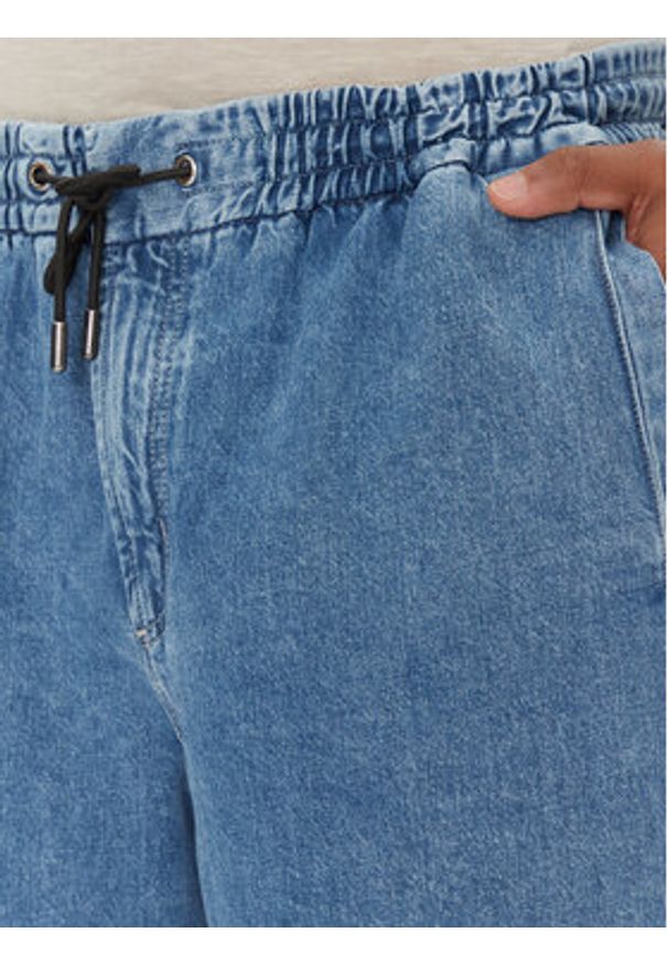 BOSS Szorty jeansowe 50537804 Niebieski Relaxed Fit. Kolor: niebieski. Materiał: bawełna