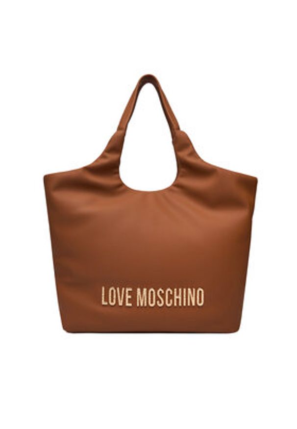 Love Moschino - LOVE MOSCHINO Torebka JC4396PP0NKD020A Brązowy. Kolor: brązowy. Materiał: skórzane