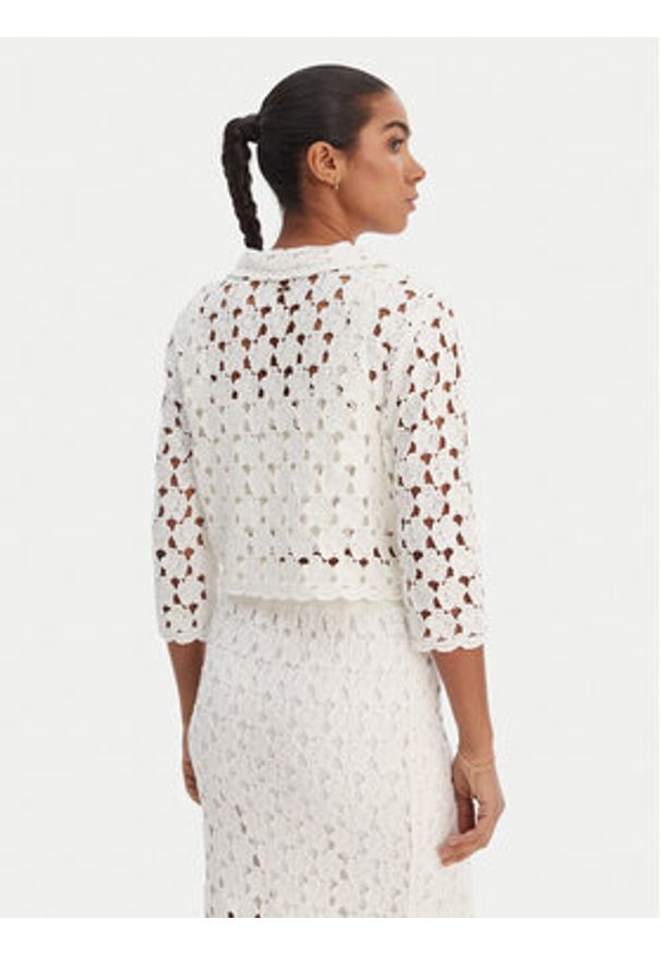 Fracomina Kardigan FR26ST8018K488R6 Écru Regular Fit. Materiał: bawełna