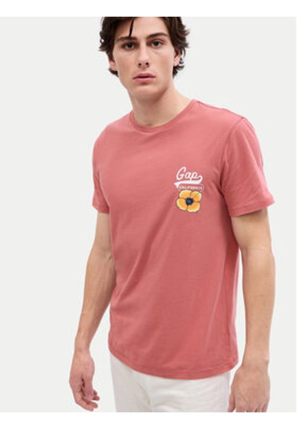 GAP - Gap T-Shirt 545255-01 Różowy Regular Fit. Kolor: różowy. Materiał: bawełna