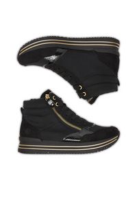 Remonte Sneakersy D1370-01 Czarny. Kolor: czarny. Materiał: materiał