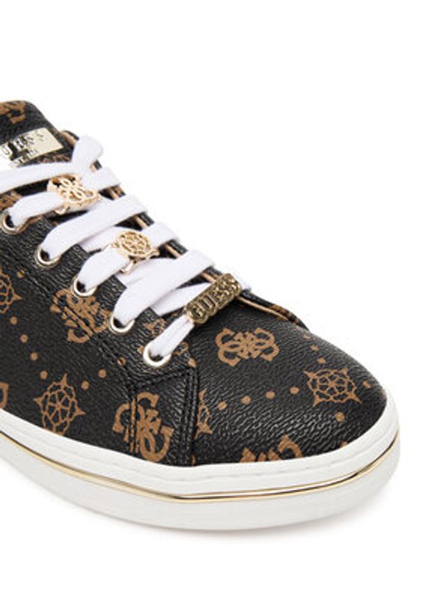 Guess Sneakersy FLTSS3 FAL12 Brązowy. Kolor: brązowy. Materiał: skóra