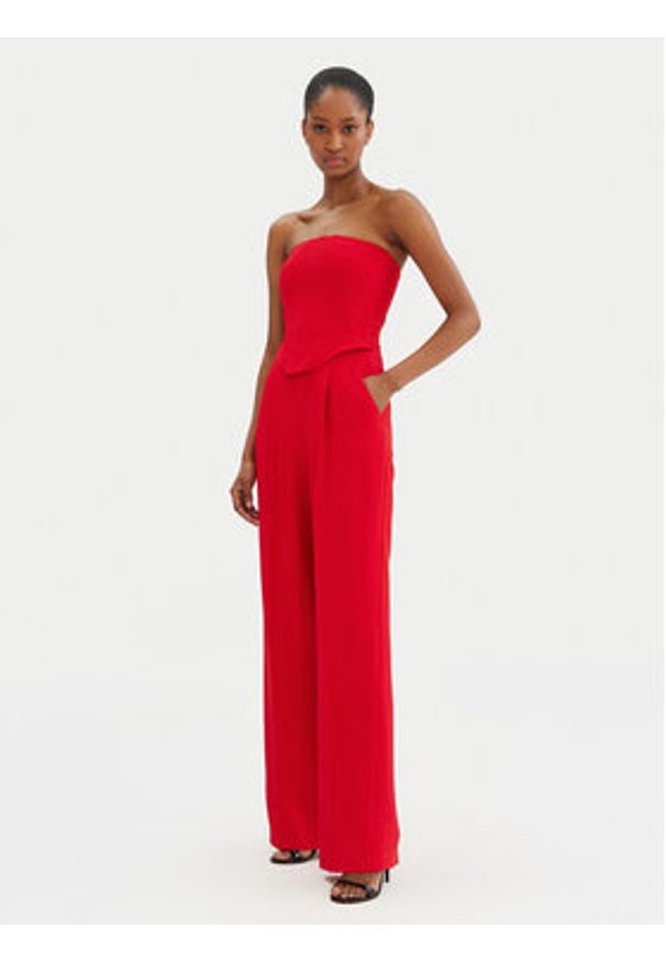 Pinko - PINKO Kombinezon Gallo 104884 A213 Czerwony Regular Fit. Kolor: czerwony. Materiał: wiskoza