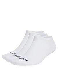 Adidas - adidas Skarpety stopki unisex Thin Linear Low-Cut Socks 3 Pairs HT3447 Biały. Kolor: biały