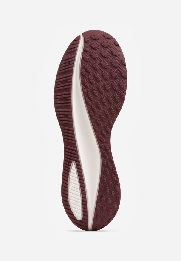 Born2be - Bordowe Buty Sportowe Sneakersy na Tłoczonej Podeszwie Karill. Okazja: na spacer, na co dzień. Kolor: czerwony. Sport: turystyka piesza