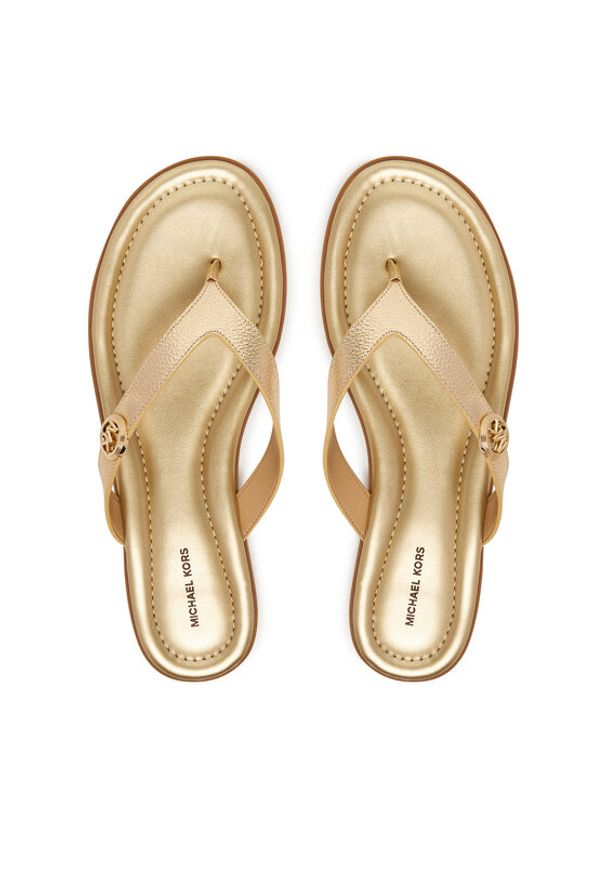 MICHAEL Michael Kors Japonki Ering Thong 40S6ERFS1M Złoty. Kolor: złoty. Materiał: skóra