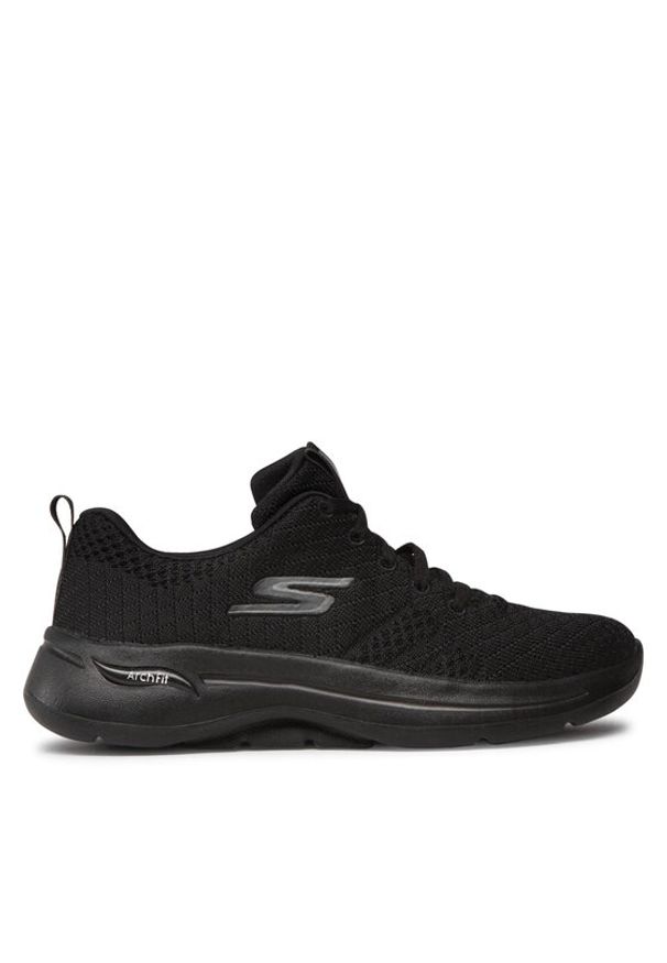 skechers - Skechers Sneakersy Go Walk Arch Fit 124403/BBK Czarny. Kolor: czarny. Materiał: materiał