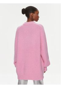 ROTATE Sweter Knit Oversize Logo Jumper 1120922215 Różowy Oversize. Kolor: różowy. Materiał: syntetyk #4