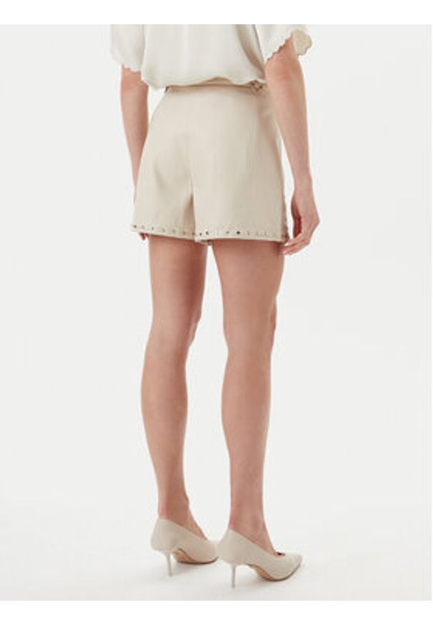 Bruuns Bazaar Szorty z imitacji skóry Tullamo BBW4393 Beżowy Regular Fit. Kolor: beżowy. Materiał: skóra