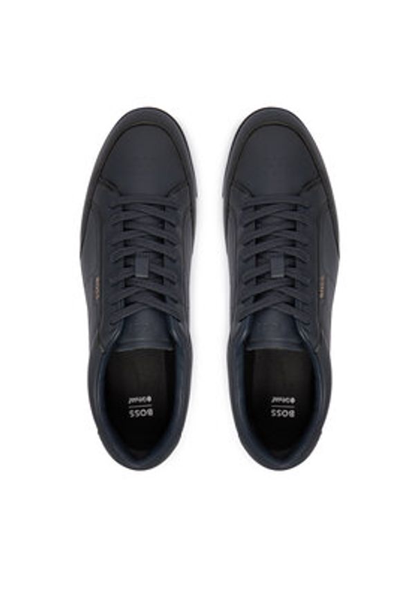 BOSS Sneakersy Nitan 50552880 Granatowy. Kolor: niebieski. Materiał: skóra
