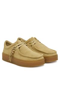 Clarks Półbuty Boxbee Walla. 26328110 Beżowy. Kolor: beżowy. Materiał: skóra, zamsz #6