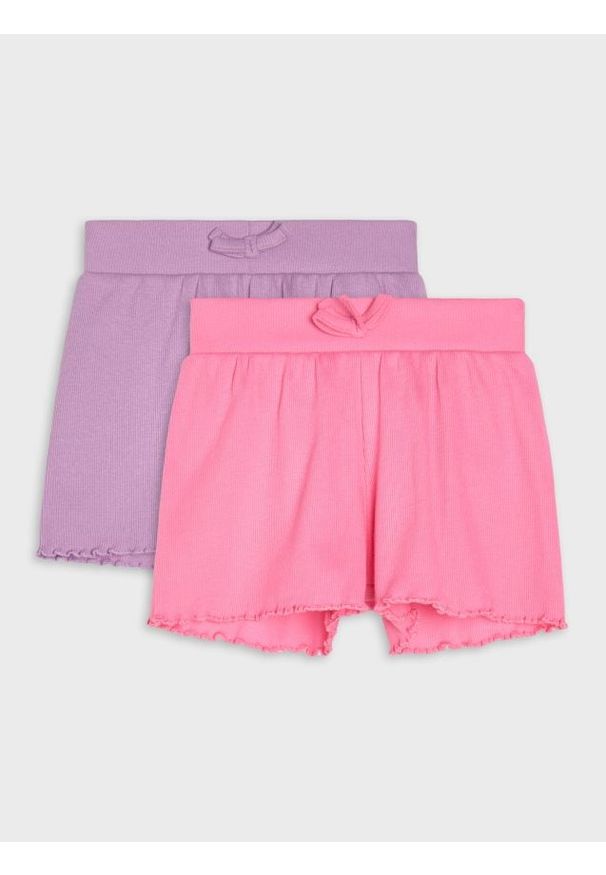 Sinsay - Bawełniane szorty 2 pack - różowy. Kolor: różowy. Materiał: bawełna