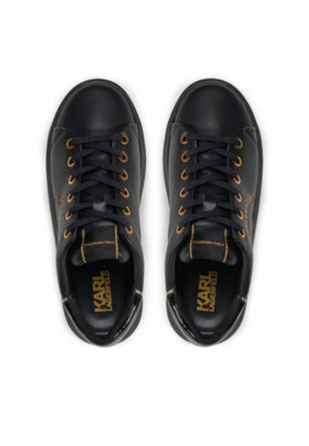 Karl Lagerfeld - KARL LAGERFELD Sneakersy KL62539F Czarny. Kolor: czarny. Materiał: skóra