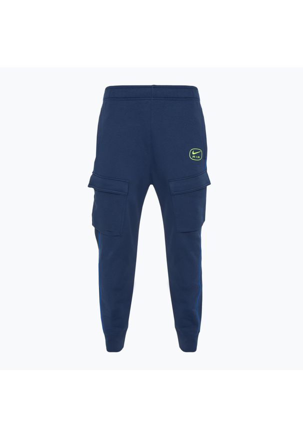 Spodnie męskie Nike Air Fleece Cargo. Kolor: niebieski