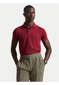 Polo Ralph Lauren Polo 710536856501 Czerwony ciemny Slim Fit. Typ kołnierza: polo. Kolor: czerwony. Materiał: bawełna #1