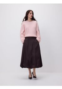 Reserved - Spódnica bombka - brązowy. Kolor: brązowy. Materiał: tkanina, bawełna #1