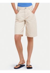 only - ONLY Bermudy Mate 15374734 Kremowy Loose Fit. Kolor: kremowy. Materiał: bawełna #1