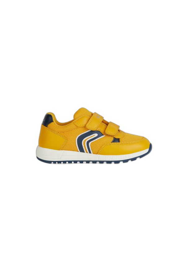 Sneakersy dziewczęce Geox Alben. Okazja: na co dzień. Kolor: niebieski, żółty, wielokolorowy. Sport: turystyka piesza, bieganie