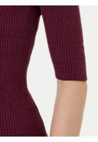 TwinSet - TWINSET Sweter 252TP3240 Bordowy Regular Fit. Kolor: czerwony. Materiał: wiskoza #5