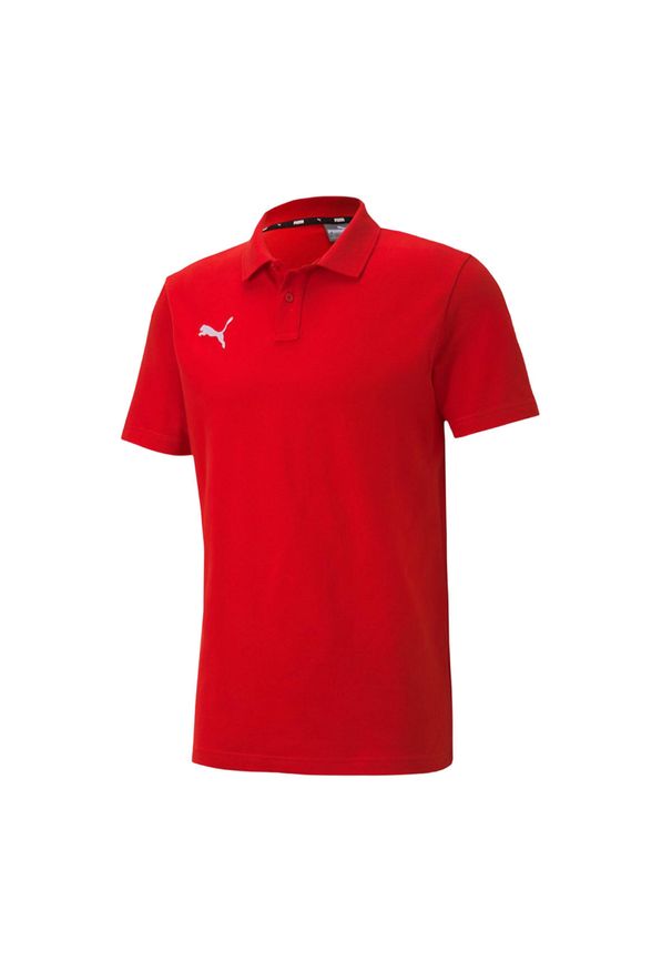 Puma - Koszulka Polo Męska TeamGoal 23. Typ kołnierza: polo. Kolor: czerwony. Sport: turystyka piesza
