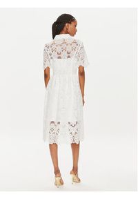 Fracomina Sukienka koszulowa FR24SD2004W62501 Biały Regular Fit. Kolor: biały. Materiał: syntetyk. Typ sukienki: koszulowe