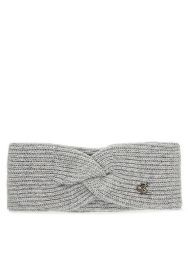 Calvin Klein Opaska materiałowa LV04F8039G Szary. Kolor: szary. Materiał: wełna
