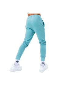 Hype - Spodnie sportowe męskie Justhype Acid Wash Joggers. Kolor: niebieski. Materiał: bawełna