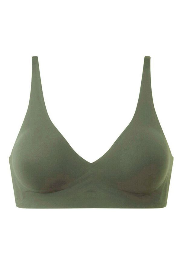 Intica - Biustonosz modulowany bez fiszbin dopasowujący się do sylwetki Sveva. Kolor: zielony. Materiał: materiał