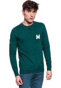 Mustang - MUSTANG Emil C Jumper MĘSKI SWETER KLASYCZNY DEEP TEAL 1008650 6433. Styl: klasyczny #5