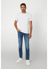 Guess - GUESS Niebieskie męskie spodnie jeansowe Finnley, Rozmiar 30/34. Kolor: niebieski. Wzór: aplikacja. Styl: klasyczny #5