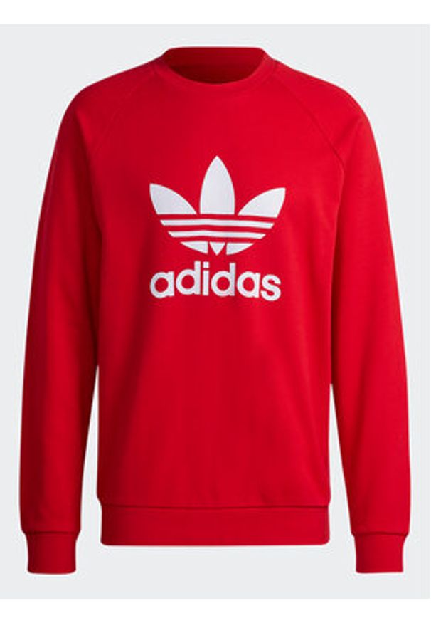 Adidas - adidas Bluza adicolor Classics Trefoil IA4855 Czerwony Regular Fit. Kolor: czerwony. Materiał: bawełna