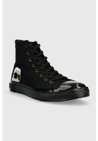 Karl Lagerfeld trampki KAMPUS III KL50359 męskie kolor czarny. Nosek buta: okrągły. Zapięcie: sznurówki. Kolor: czarny. Materiał: guma #4