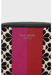 Kate Spade Torebka skórzana kolor kremowy. Kolor: beżowy. Wzór: haft. Dodatki: z haftem. Materiał: skórzane. Rodzaj torebki: na ramię #3