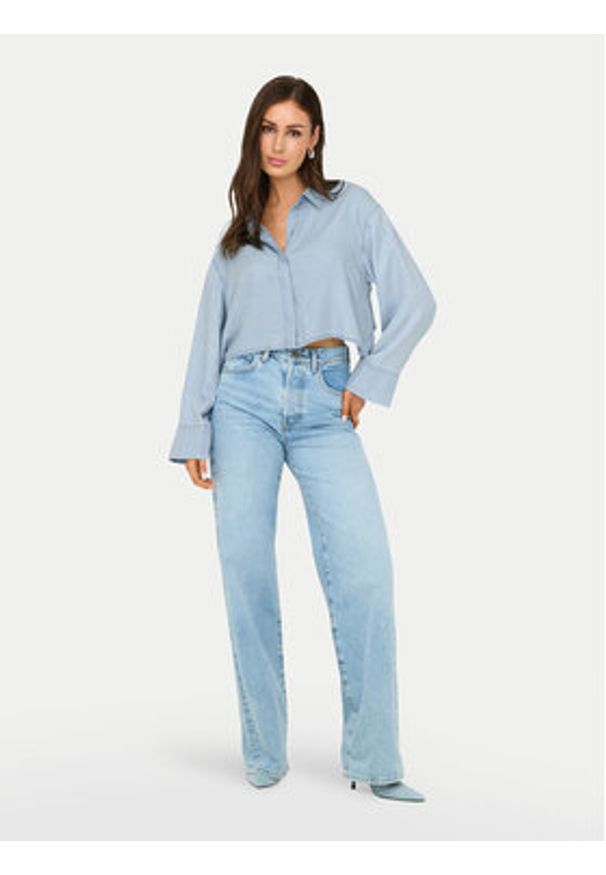 only - ONLY Koszula Charis 15337929 Niebieski Regular Fit. Kolor: niebieski. Materiał: lyocell