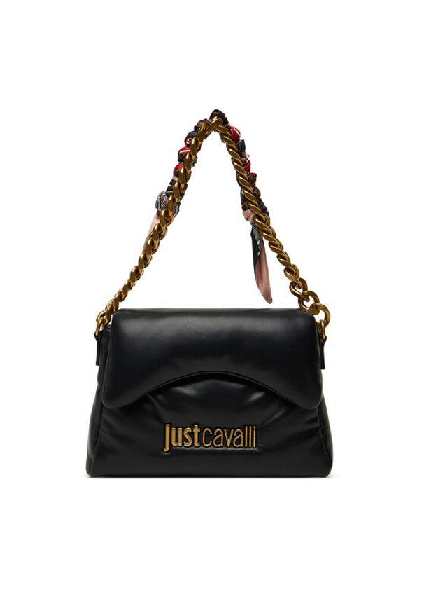 Just Cavalli Torebka 79RA4BD1 ZS748 Czarny. Kolor: czarny. Materiał: skórzane