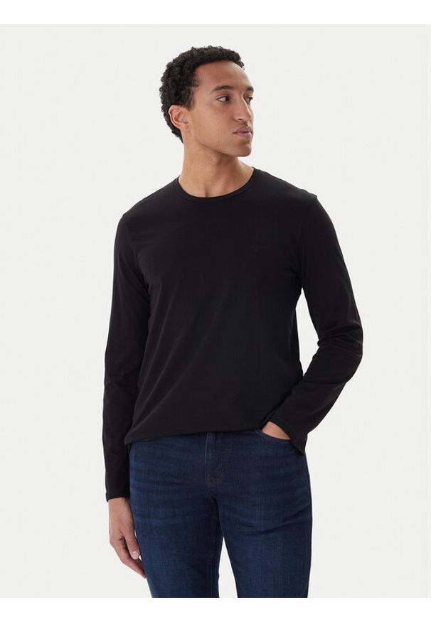 Emporio Armani Underwear Longsleeve EM000382 AF14210 UC001 Czarny Regular Fit. Kolor: czarny. Materiał: bawełna. Długość rękawa: długi rękaw