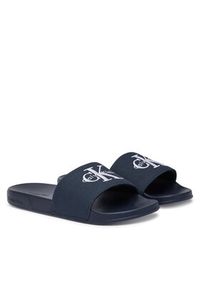 Calvin Klein Klapki Ess Slide Cv YM0YM01393 Granatowy. Kolor: niebieski. Materiał: materiał #5