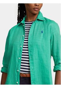 Polo Ralph Lauren Koszula Ls Rx Anw St 211920516013 Zielony Regular Fit. Typ kołnierza: polo. Kolor: zielony. Materiał: len #3