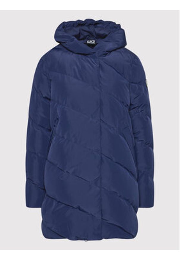 EA7 Emporio Armani Płaszcz zimowy 6KTL10 TN8AZ 1554 Granatowy Regular Fit. Kolor: niebieski. Materiał: syntetyk. Sezon: zima