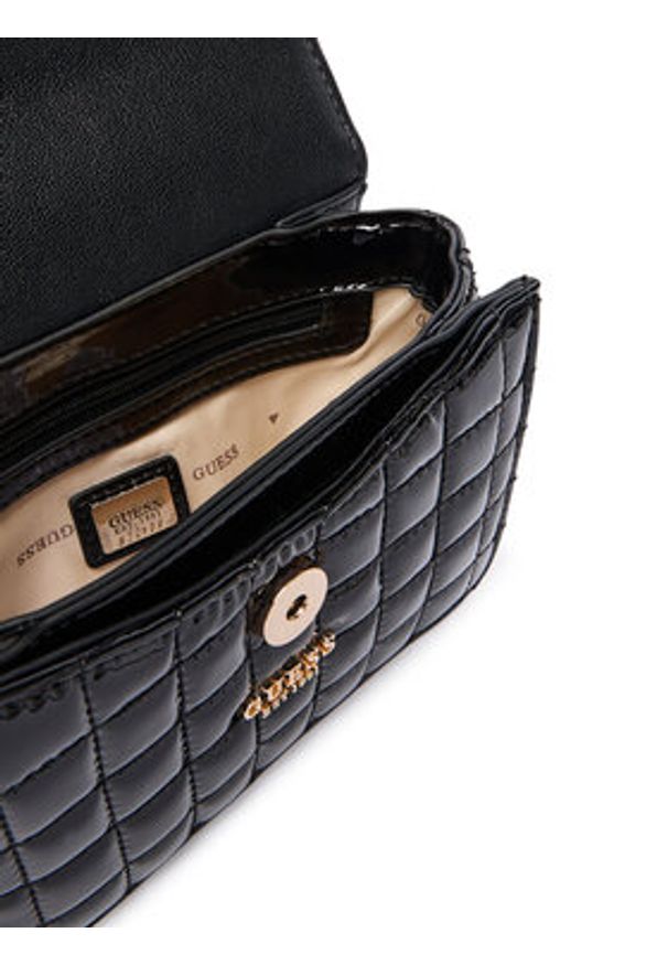 Guess Torebka Nadira Mini HWQT84 24780 Czarny. Kolor: czarny. Materiał: skórzane