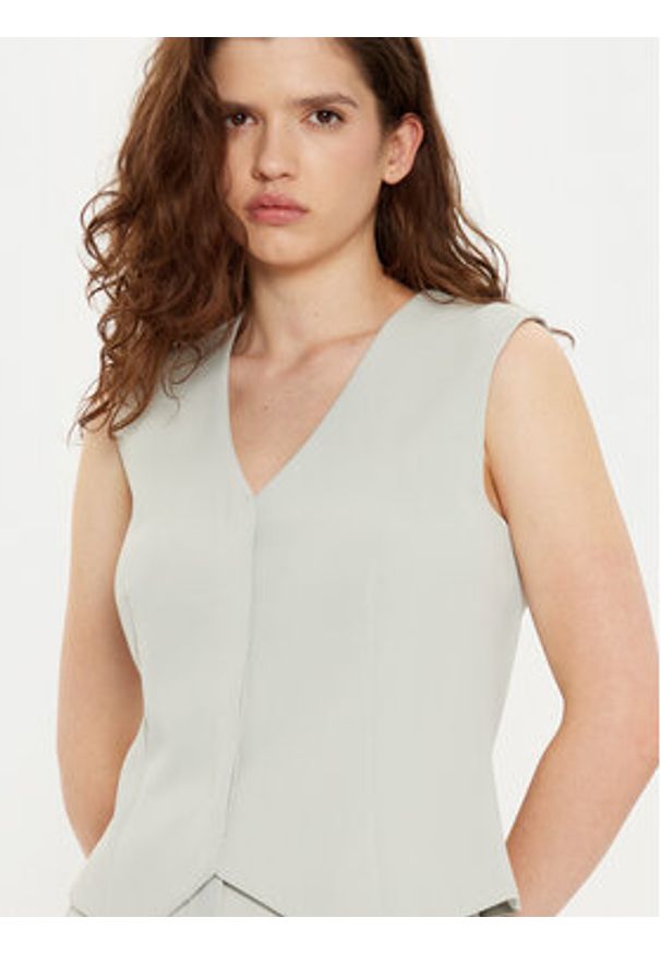 Calvin Klein Kamizelka K20K208017 Szary Slim Fit. Kolor: szary. Materiał: syntetyk