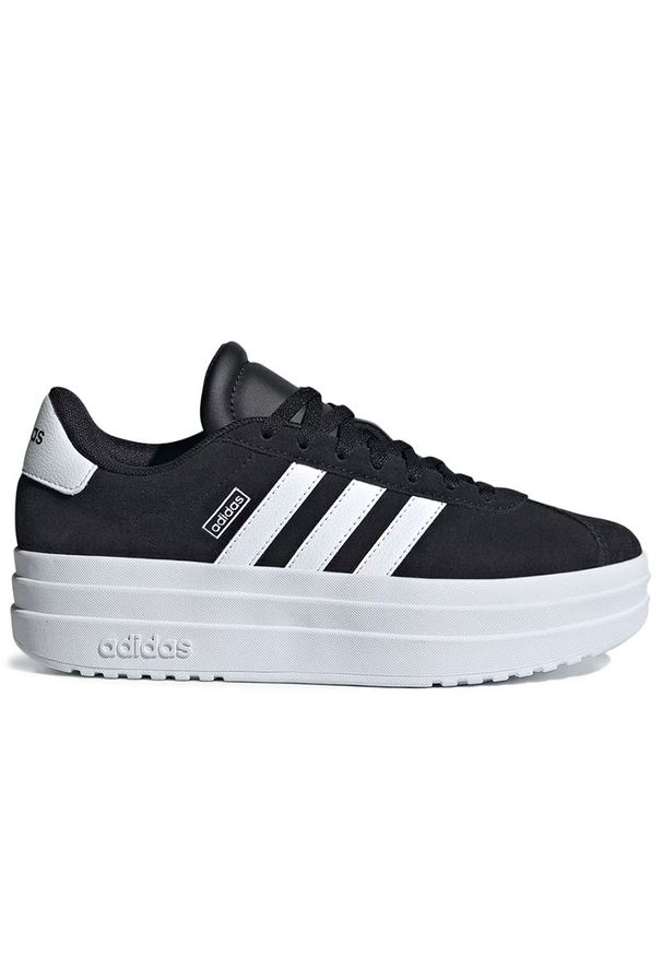 Adidas - Buty adidas Sportswear VL Court Bold Lifestyle IH4777 - czarne. Kolor: czarny. Materiał: syntetyk, materiał, skóra, guma, zamsz. Szerokość cholewki: normalna. Wzór: aplikacja
