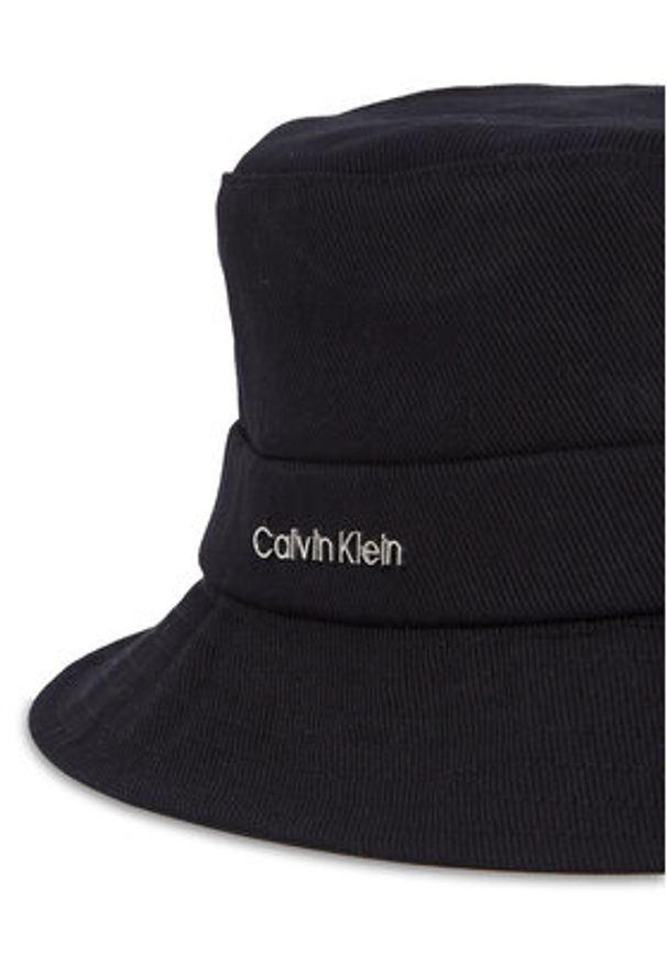 Calvin Klein Kapelusz Back Tie Bucket K60K613161 Czarny. Kolor: czarny. Materiał: materiał, bawełna