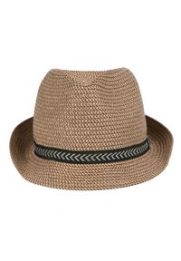 TOP SECRET - Męski słomkowy kapelusz. Kolor: beżowy. Materiał: materiał. Wzór: aplikacja. Sezon: lato. Styl: klasyczny, wakacyjny #3