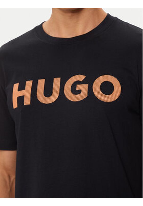 Hugo T-Shirt Dulivio 50513309 Czarny Regular Fit. Kolor: czarny. Materiał: bawełna