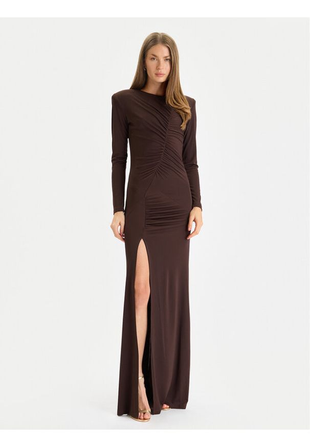 Gaudi Sukienka wieczorowa 521FD14008 Brązowy Slim Fit. Kolor: brązowy. Materiał: syntetyk. Styl: wizytowy