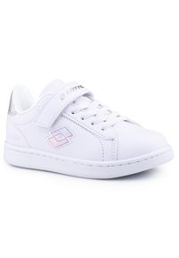 LOTTO - Buty dziecięce sportowe na rzep Lotto DAMPOLIS GC K. Zapięcie: rzepy. Kolor: wielokolorowy, szary, biały. Sport: turystyka piesza #1